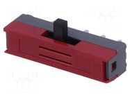 Switch: slide; Pos: 3; SP3T; 0.1A/30VDC; ON-ON-ON; side; -15÷60°C NKK SWITCHES