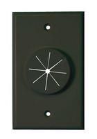 Single Gang Wireport Cable Pass Through Wall Plate with Grommet - Black