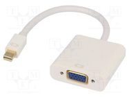 Converter; D-Sub 15pin HD socket,mini DisplayPort plug; 0.15m DIGITUS