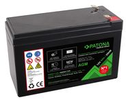 PATONA Premium AGM Lead Battery 12V 9Ah 20HR, PATONA