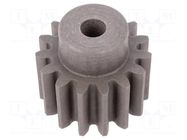 Spur gear; whell width: 45mm; Ø: 51mm; Number of teeth: 15; ZCL ELESA+GANTER