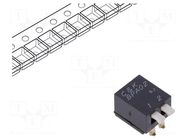 Switch: DIP-SWITCH; Poles number: 2; 0.1A/5VDC; Pos: 2; -20÷85°C C&K