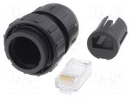 Connector: RJ45; plug; DC; PIN: 8; Cat: 6; 8p8c; Locking: bayonet; IDC SWITCHCRAFT