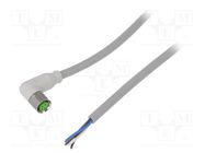 Connection lead; M8; PIN: 4; angled; 3m; plug; 30VAC; -25÷80°C; PVC MURR ELEKTRONIK