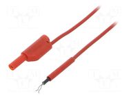Test lead; 19A; probe tip,banana plug 4mm; Len: 1m; red SCHÜTZINGER