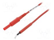 Test lead; 19A; probe tip,banana plug 4mm; Len: 0.5m; red SCHÜTZINGER