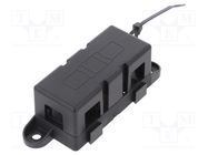 Fuse holder; 68.6mm; 40A; black; 32V SCI