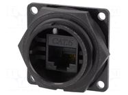Connector: RJ45; socket; DC; PIN: 8; Cat: 6; 8p8c; Locking: bayonet SWITCHCRAFT