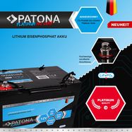 PATONA Platinum LiFePO4 Battery 12V 50Ah 600Wh 50.000mAh, PATONA