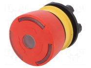 Switch: emergency stop; 22mm; Stabl.pos: 2; NC; red; LED; 5A/250VAC EAO
