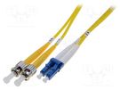 Fiber patch cord; OS2; LC/UPC,ST/UPC; 1m; Optical fiber: 9/125um DIGITUS