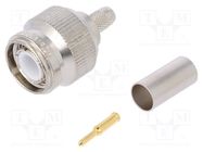 Connector: TNC; plug; male; straight; 50Ω; RG223,RG400; crimped TELEGÄRTNER