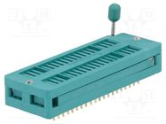 Socket: integrated circuits; ZIF; DIP40; 7.62/15.24mm; THT; 50VDC CONNFLY