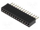 Socket; pin strips; female; PIN: 14; straight; 1.27mm; THT; 1x14 CONNFLY