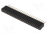 Socket; pin strips; female; PIN: 24; straight; 1.27mm; THT; 1x24 CONNFLY