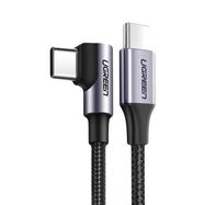 Ugreen US255 50125 USB-C (straight) / USB-C (angled) PD QC cable 60W 3A 2m - gray, Ugreen