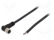 Connection lead; M8; PIN: 4; angled; 10m; plug; 30VAC; 4A; -25÷80°C WEIDMÜLLER