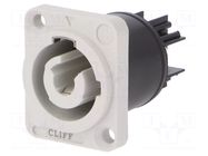 Connector: circular; female; CLIFFCON-P; 20A; 250VAC; PIN: 3; grey CLIFF