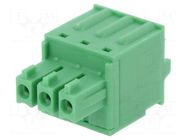 Connector: pluggable terminal block; plug; female; 8A; 160V; green PHOENIX CONTACT