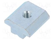 Nut; for profiles; Width of the groove: 10mm; steel; zinc; T-slot FATH