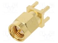 Plug; SMA; male; straight; 50Ω; THT; for cable; PTFE; gold-plated AMPHENOL RF