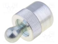 Side thrust pin; Øout: 10mm; Overall len: 17.7mm; Tip mat: steel ELESA+GANTER