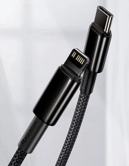 Baseus CATLWJ-A01 Lightning - USB-C PD 20W 480Mb/s 2m cable - black, Baseus