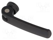 Lever; clamping; Thread len: 12mm; Lever length: 82mm; Body: black ELESA+GANTER