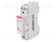 Contactor: 2-pole installation; 16A; 12VAC,12VDC; NO x2; ESB ABB