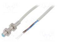 Sensor: inductive; OUT: PNP / NO; 0÷1mm; 10÷30VDC; M5; 2m; IP67 BAUMER