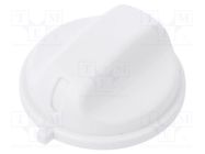 Knob; THERMO 80; white; Ø: 20mm; Flange dia: 22mm ITALTRONIC