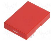 Cap; YB series; 21x15x12.2mm; red-white; YB NKK SWITCHES