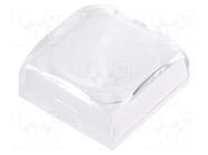 Cap; 15x15x6.1mm; black,transparent; KP; KP NKK SWITCHES
