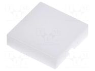 Cap; 12x12x3mm; white; UB; Application-series/manufacturer: UB NKK SWITCHES