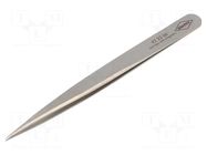 Tweezers; 120mm; for precision works; Blade tip shape: sharp KNIPEX