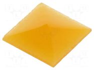 Cap; 10.35x10.35x0.5mm; amber; UB; UB NKK SWITCHES