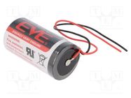 Battery: lithium; 3.6V; D; 19000mAh; non-rechargeable; leads 150mm EVE BATTERY