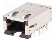 Connector: RJ45; socket; PIN: 8; shielded,with LED; 8p8c; THT BEL FUSE