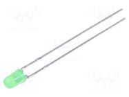 LED; green; 3mm; 40÷60mcd; 60°; Front: convex; 2.2÷2.5VDC KINGBRIGHT ELECTRONIC
