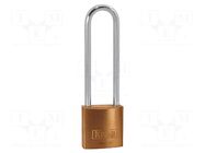 Padlock; shackle; brass; Protection: low (level 3); A: 30mm; B: 70mm KASP