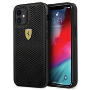 Ferrari FESPEHCP12SBK iPhone 12 mini 5.4&quot; black/black hardcase On Track Perforated, Ferrari