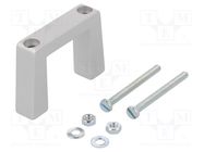 Holder; aluminium; grey; H: 40mm; L: 57.5mm; W: 12.2mm; handle MENTOR