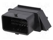 Connector: automotive; CMC; male; socket; PIN: 28(5+5+18); black MOLEX