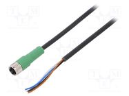 Connection lead; M8; PIN: 4; straight; 5m; plug; 30VAC; 4A; SAC; PUR PHOENIX CONTACT