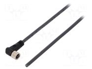 Cable: for sensors/automation; M8; PIN: 3; angled; 3m; plug; 60VAC WEIDMÜLLER