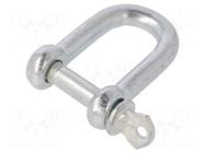 Dee shackle; steel; for rope; zinc; 6mm DROMET