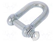 Dee shackle; steel; for rope; zinc; 10mm DROMET