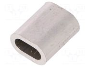 Ferrule; aluminium; for rope; Ørope: 5mm; L: 18mm DROMET