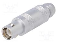 Connector: coaxial; 1S; plug; male; soldering; for cable; 12A; IP50 