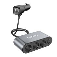 Dudao car charger 2x USB / 3x cigarette lighter splitter black (R1Pro black), Dudao